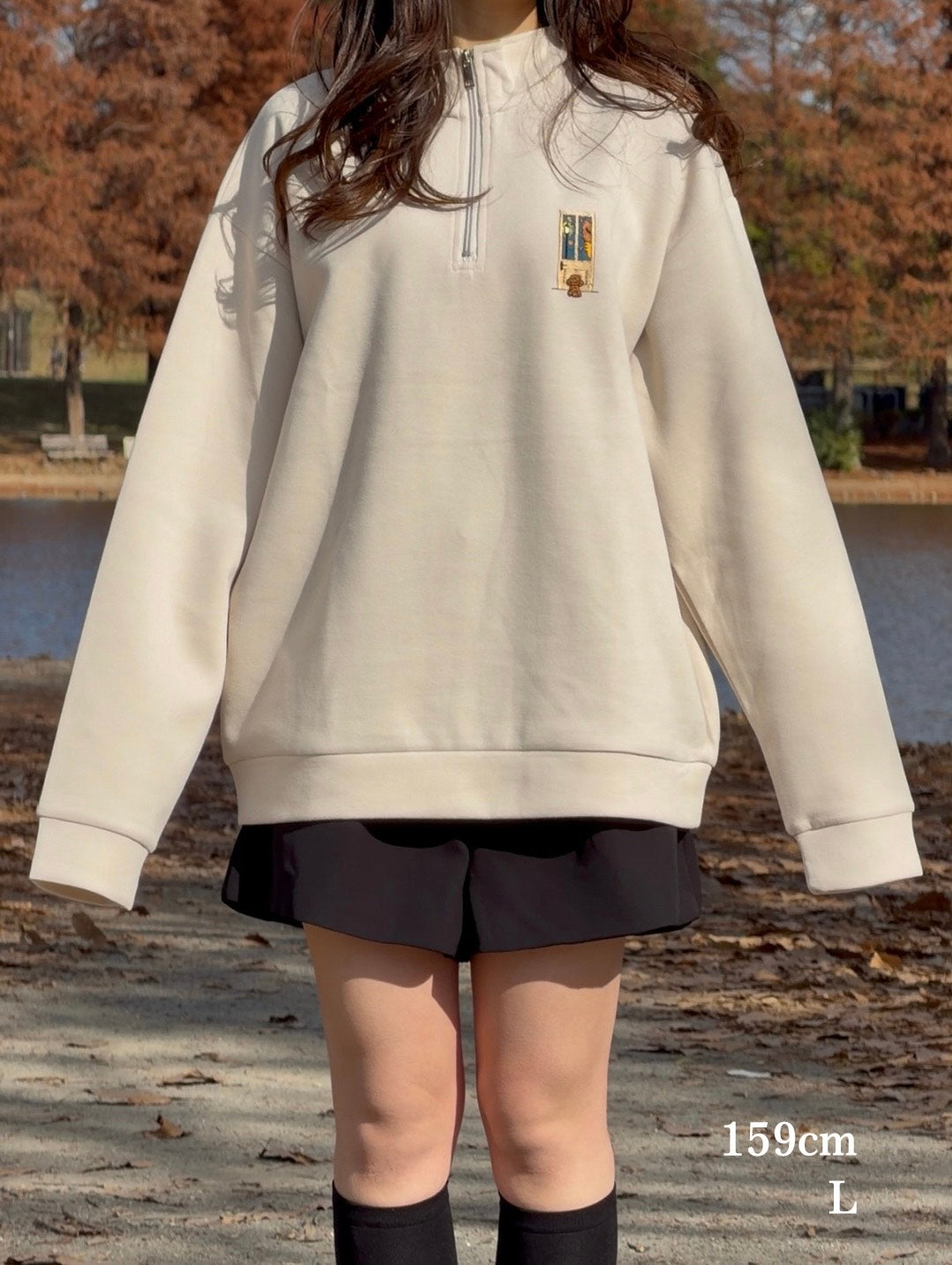 帰りを待つわんこのハーフジップ