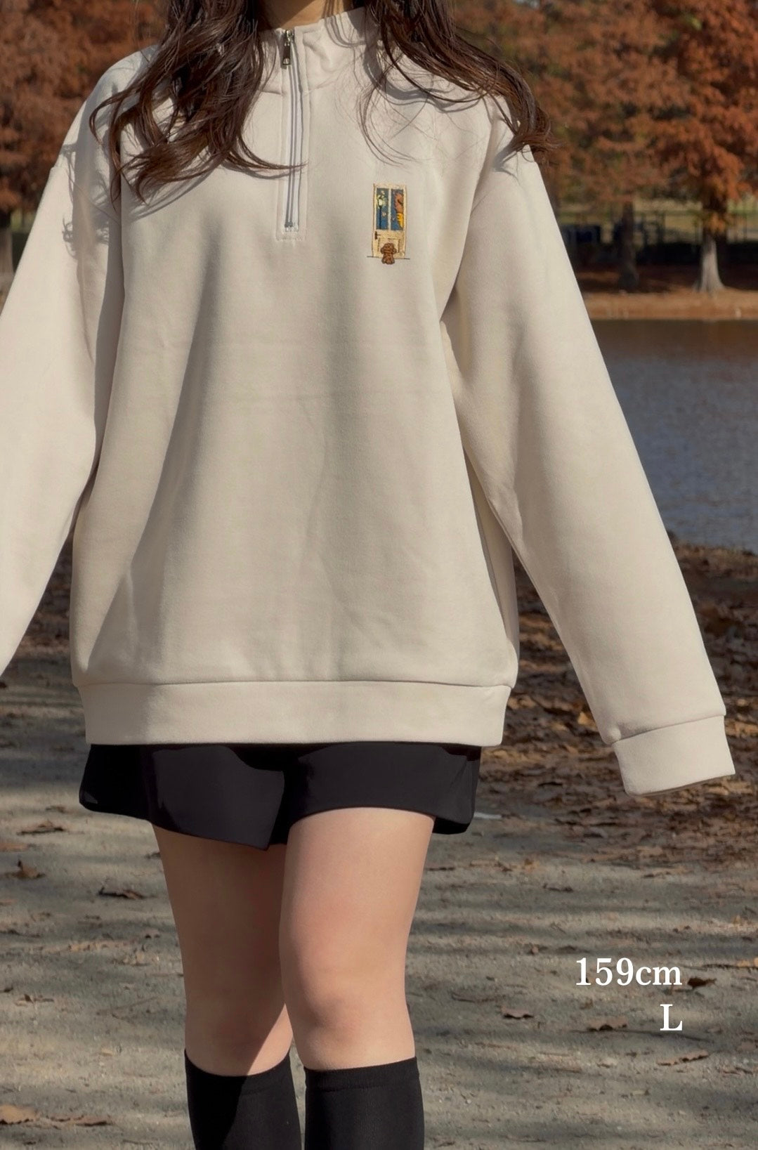 帰りを待つわんこのハーフジップ