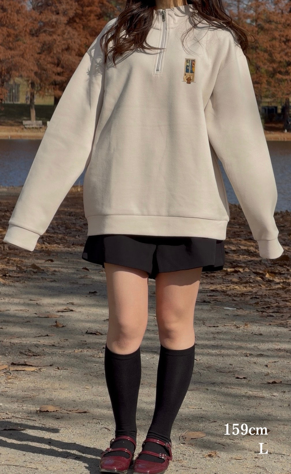 帰りを待つわんこのハーフジップ