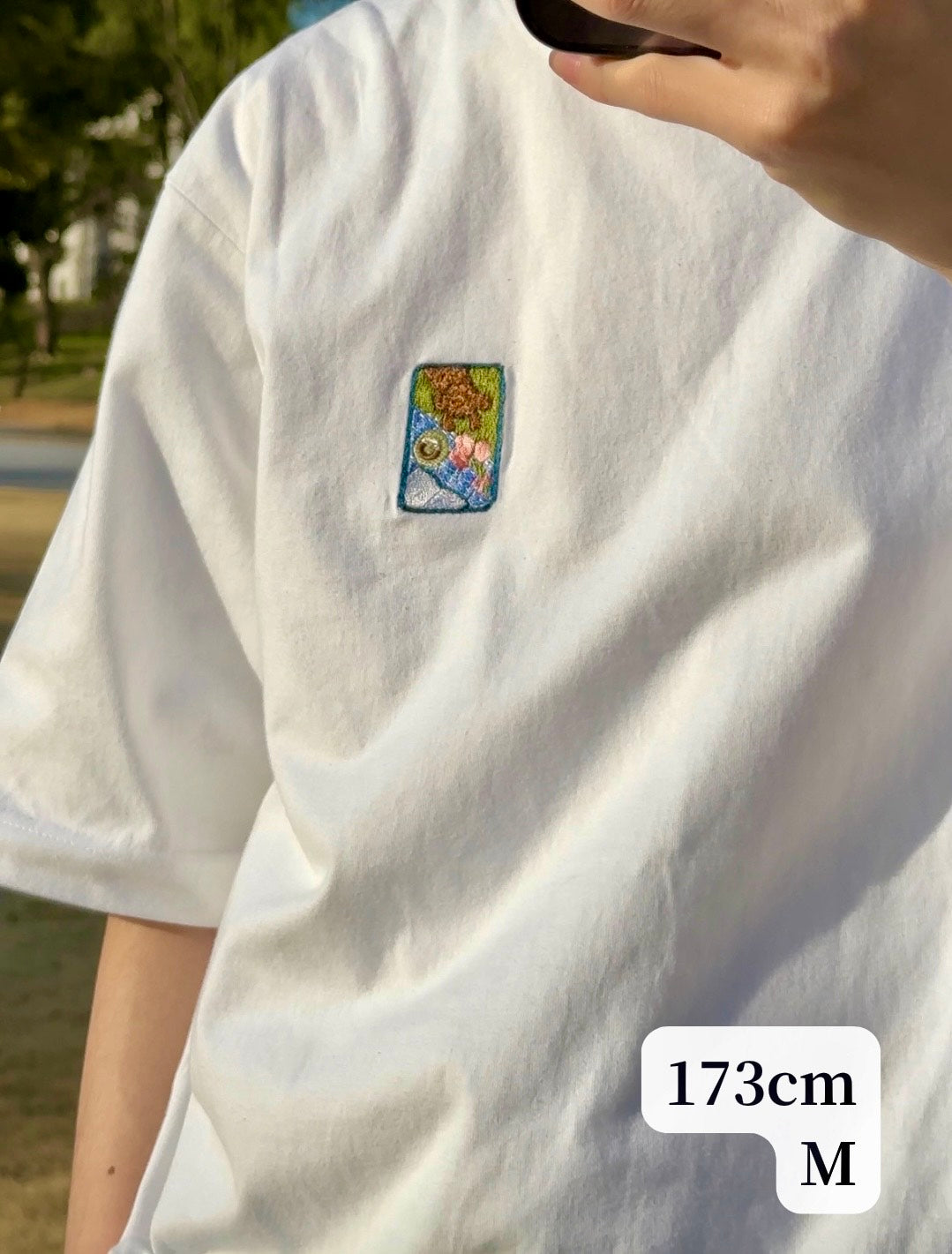 ドーナッツを狙うわんこ（半袖）