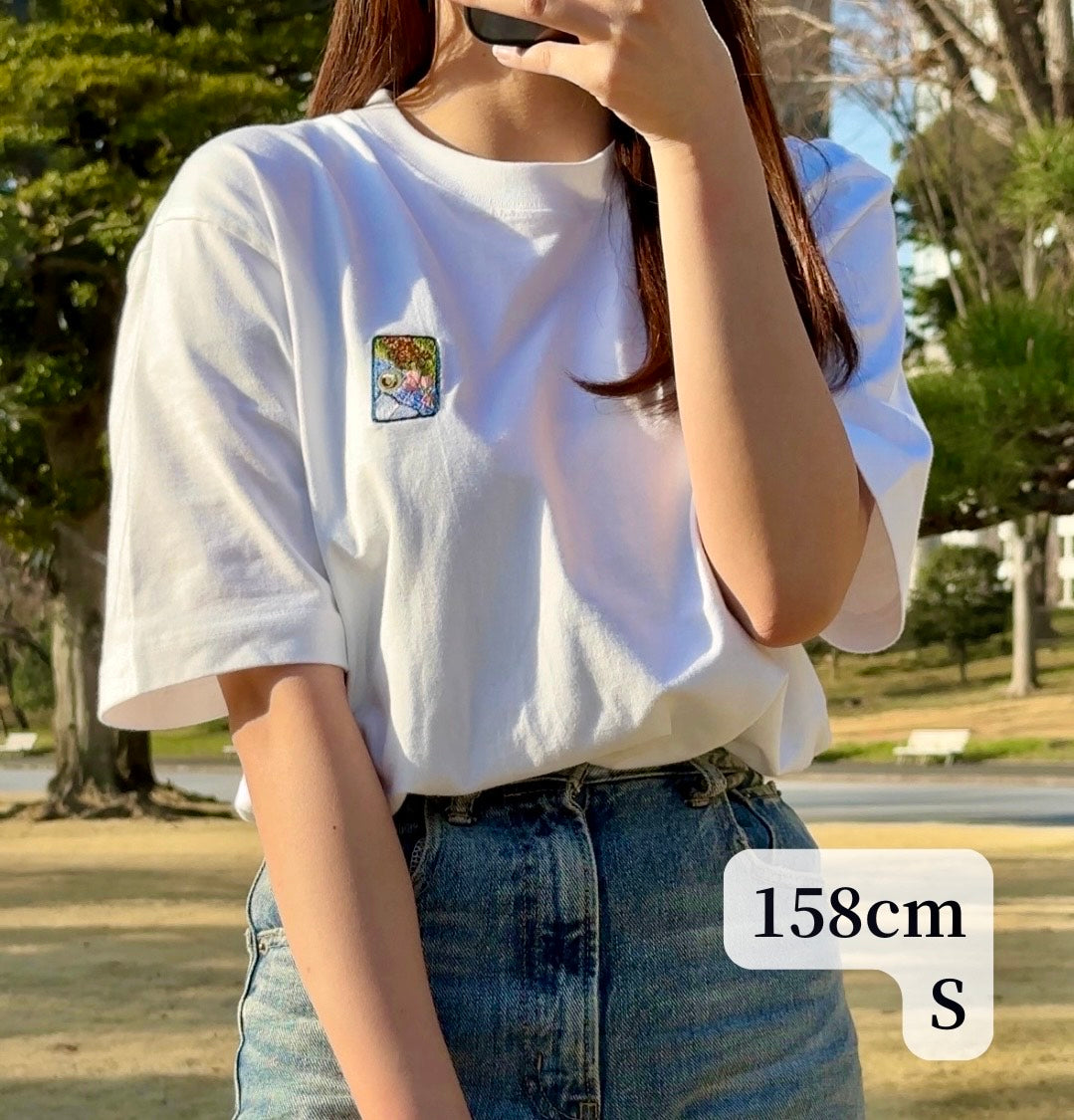 ドーナッツを狙うわんこ（半袖）