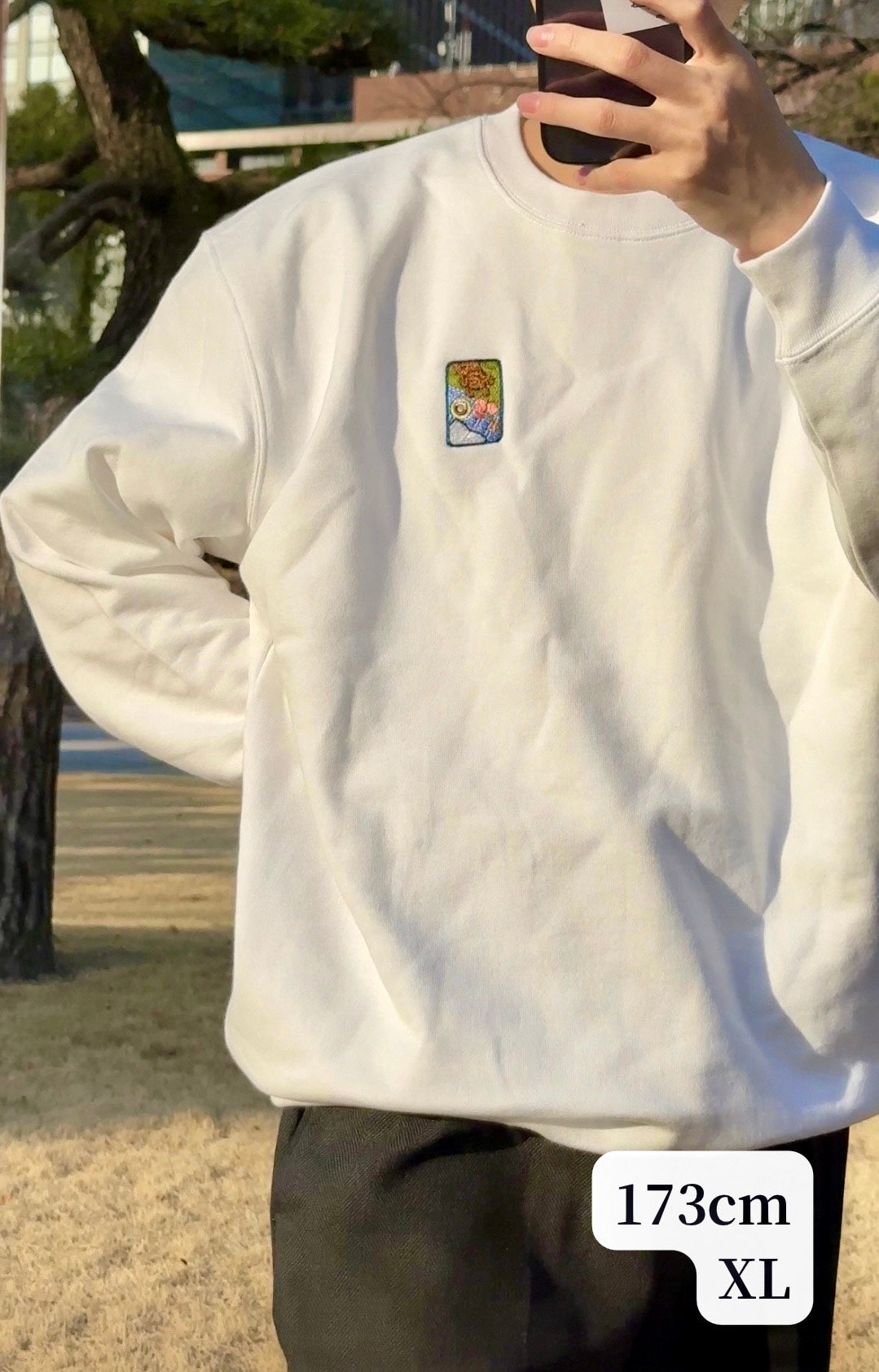 ドーナッツを狙うわんこ（スウェット）