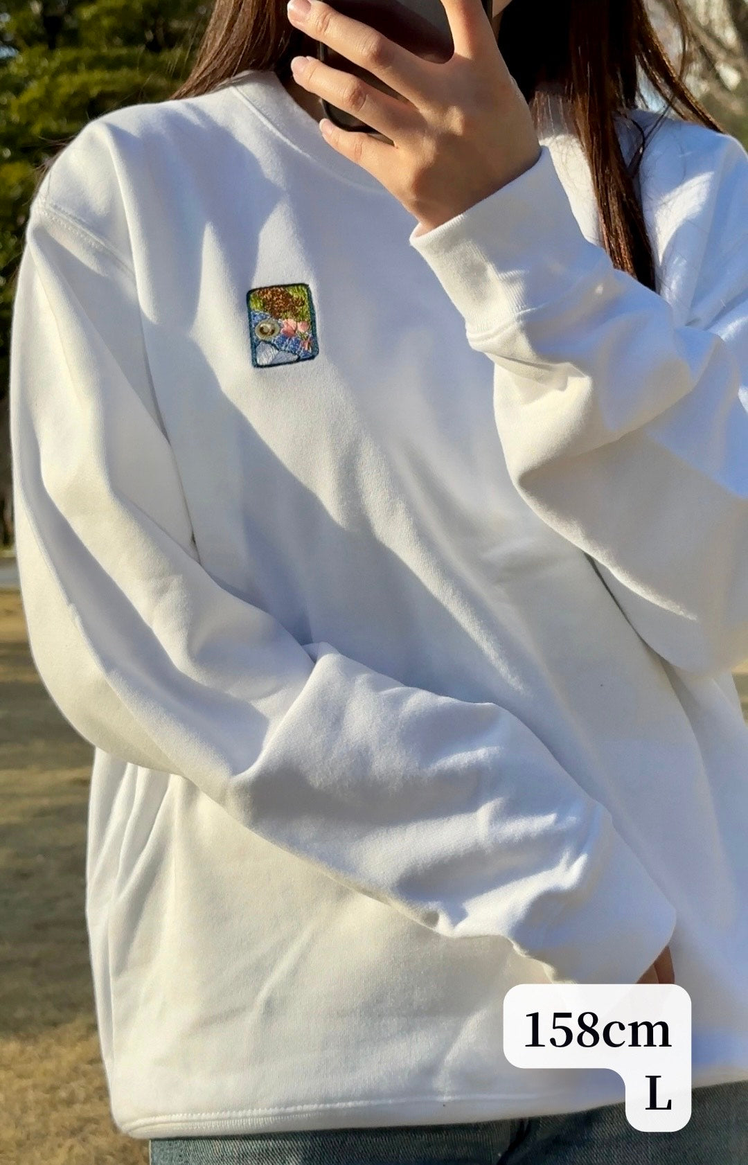 ドーナッツを狙うわんこ（スウェット）