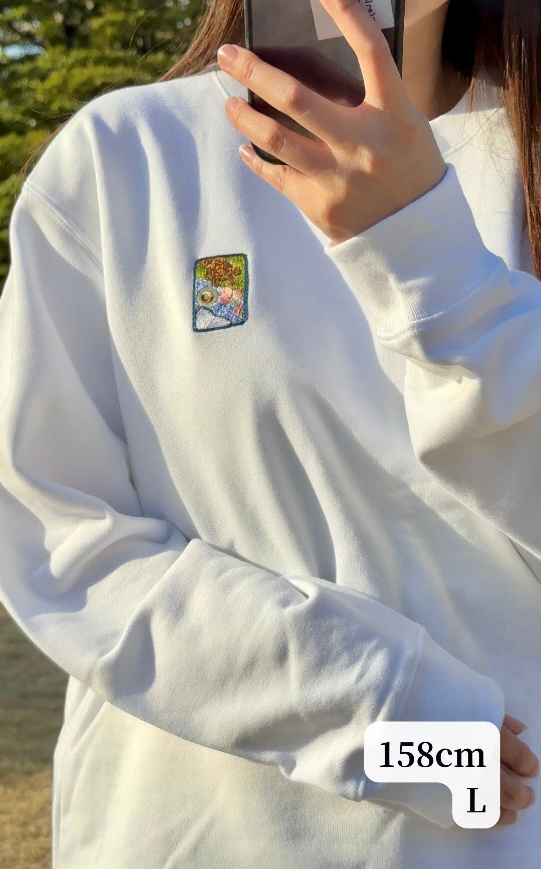 ドーナッツを狙うわんこ（スウェット）