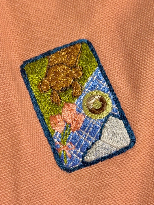 ドーナッツを狙うわんこ（トートバッグ）