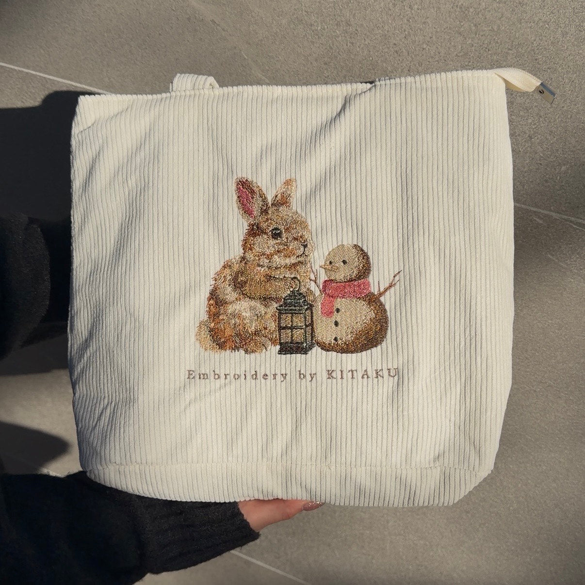 雪うさぎトートバッグ