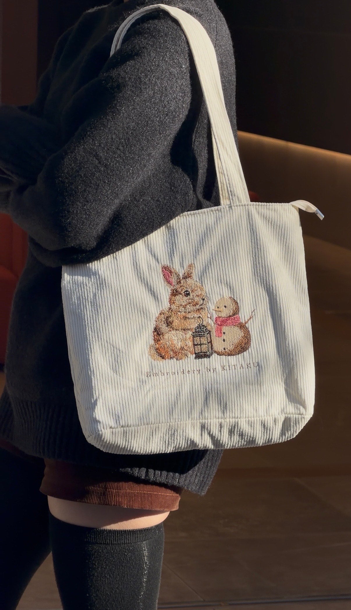 雪うさぎトートバッグ
