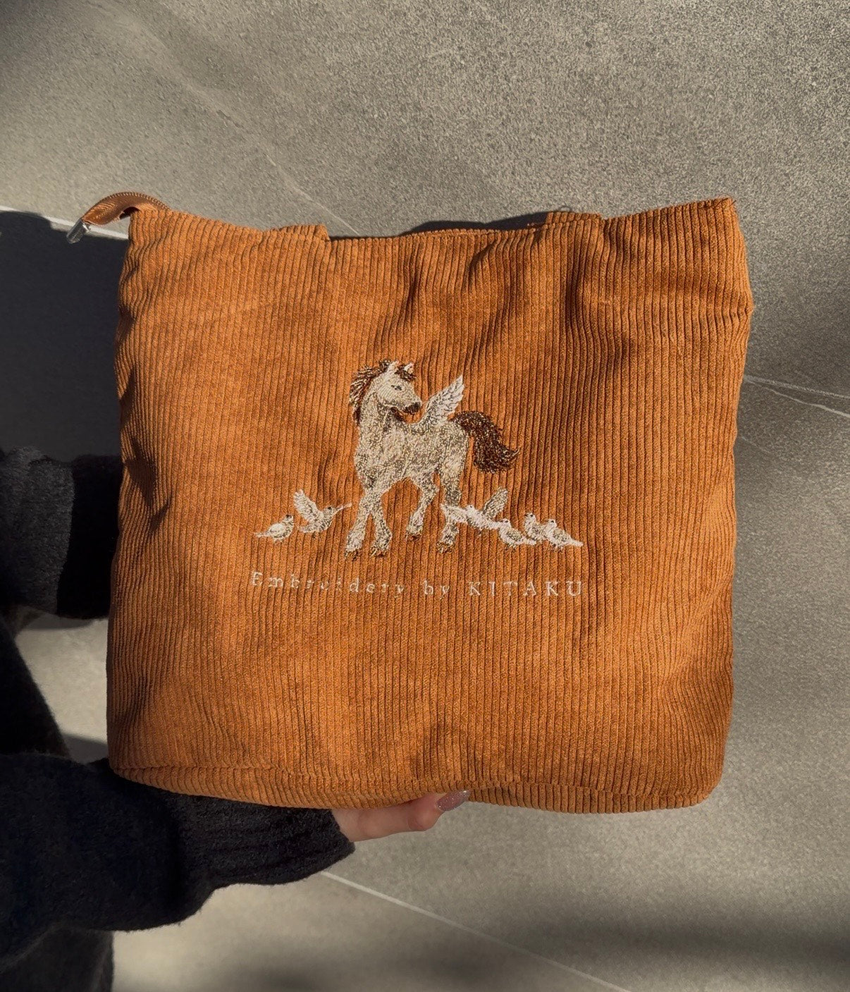 小鳥と白馬のトートバッグ