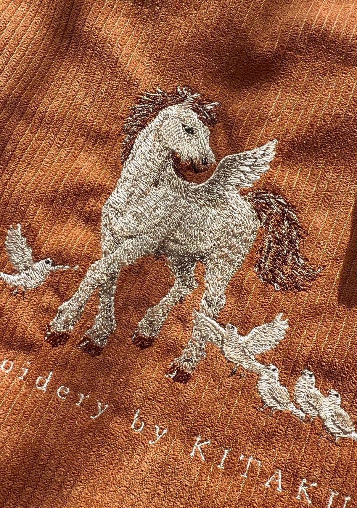 小鳥と白馬のトートバッグ