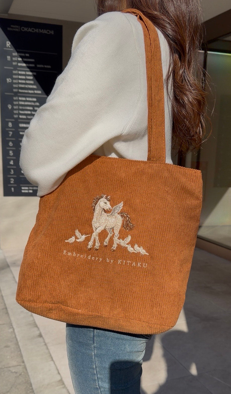 小鳥と白馬のトートバッグ