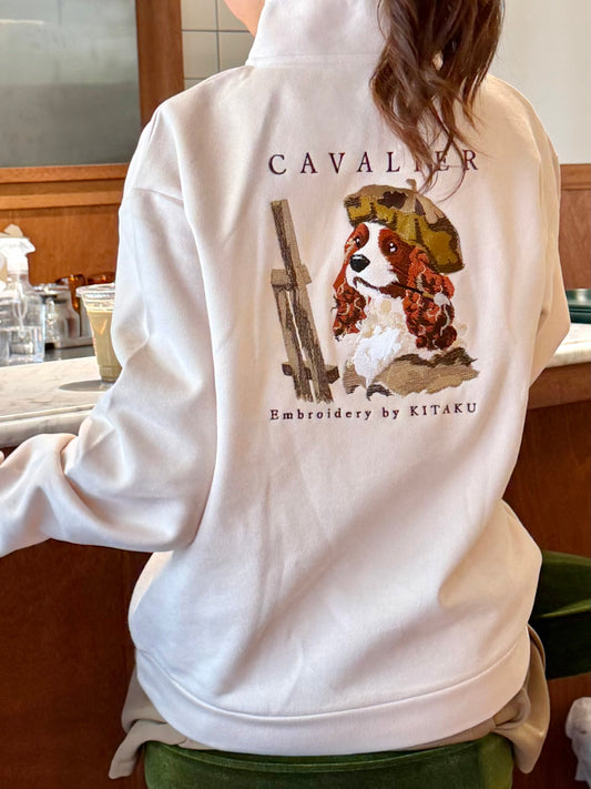 キャバリア画伯のハーフジップ