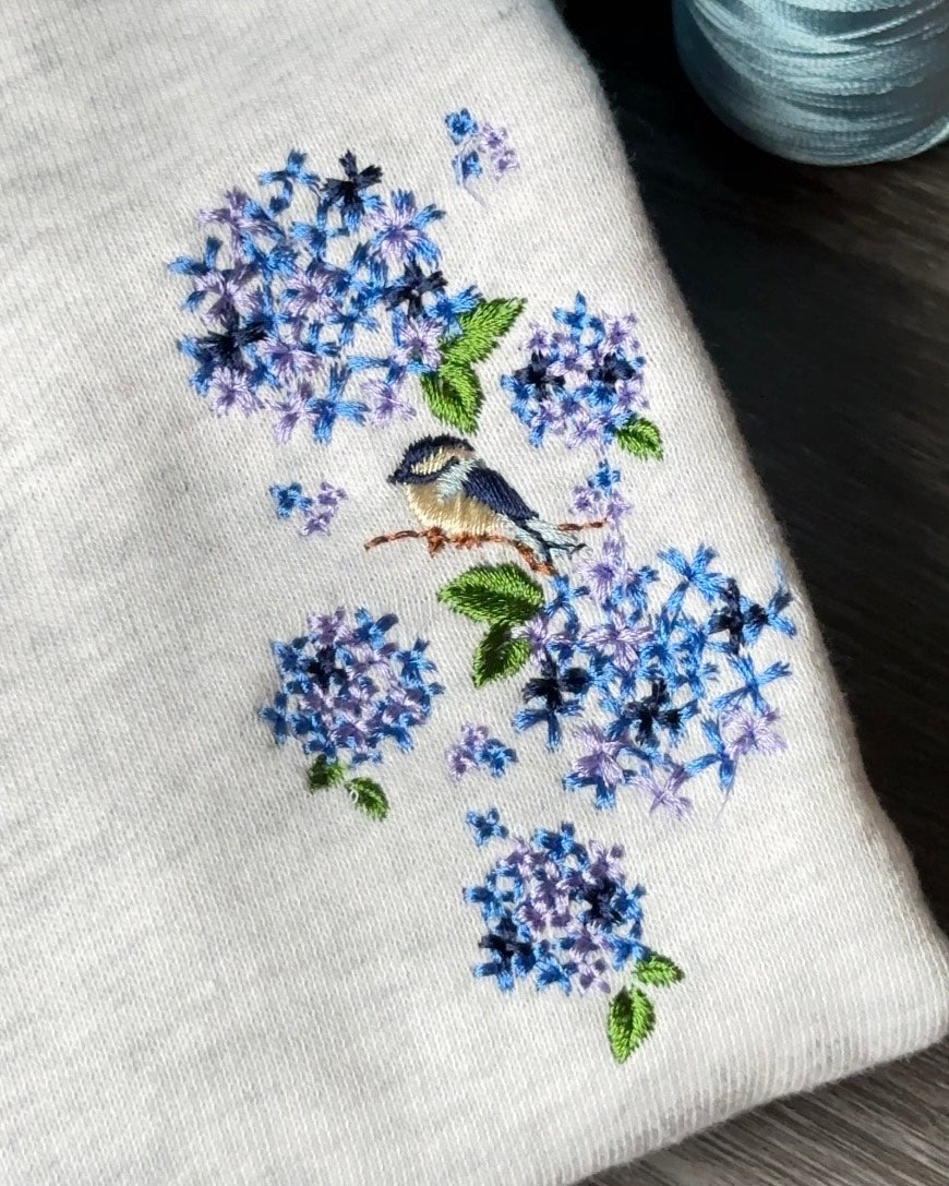 【新作】紫陽花と青い鳥