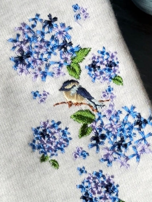 【新作】紫陽花と青い鳥