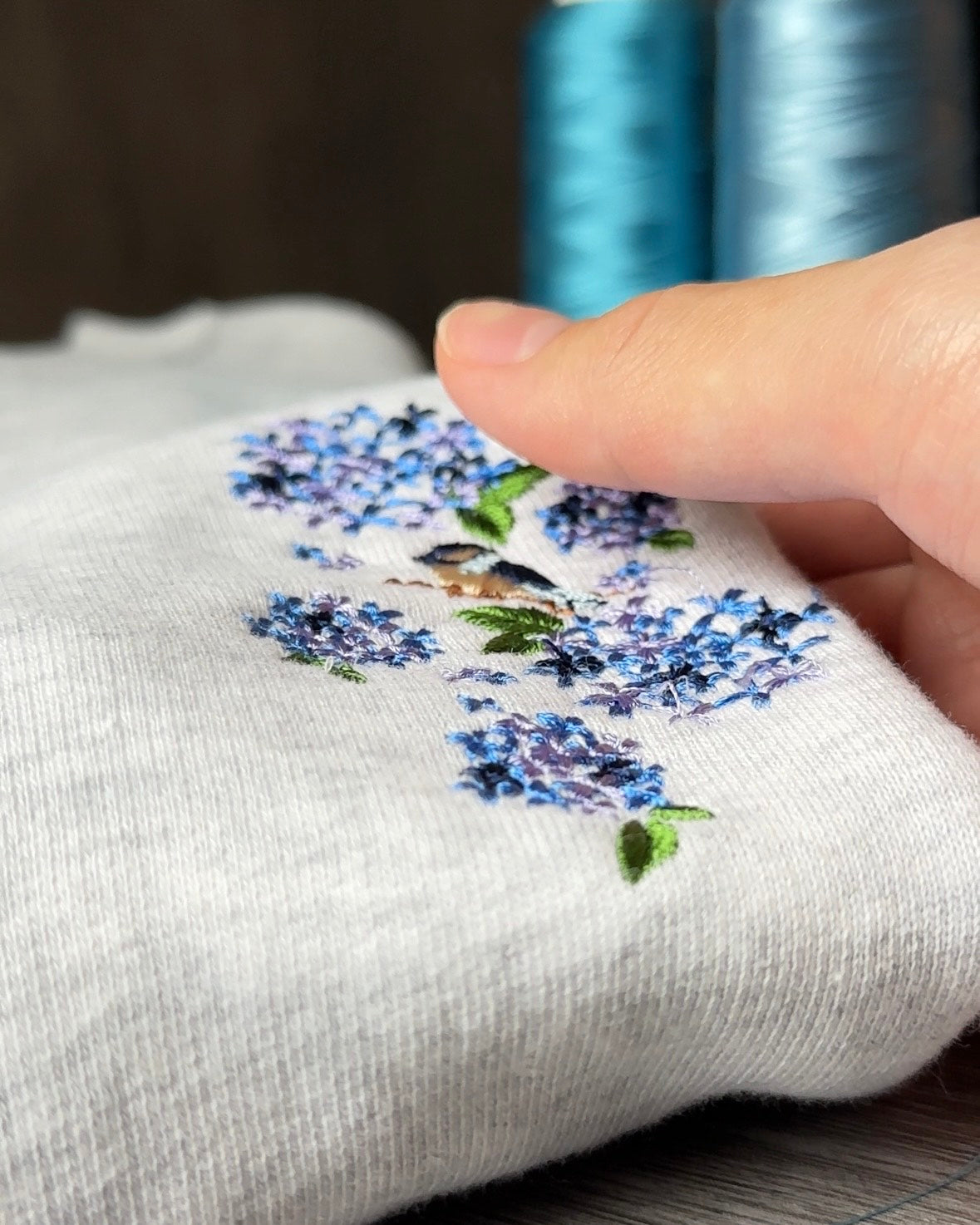 【新作】紫陽花と青い鳥