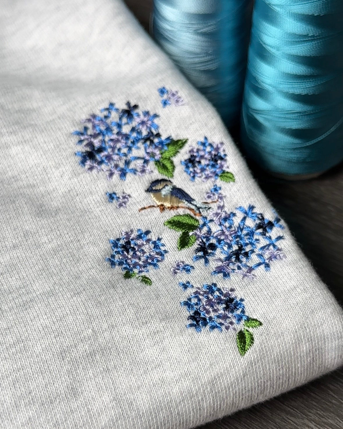 【新作】紫陽花と青い鳥