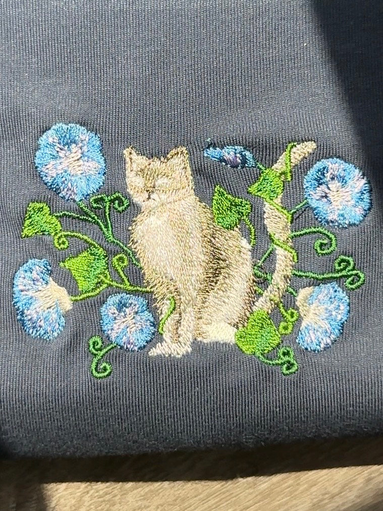 【新作】朝顔と猫