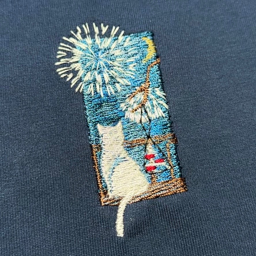 【新作】花火に見惚れる猫