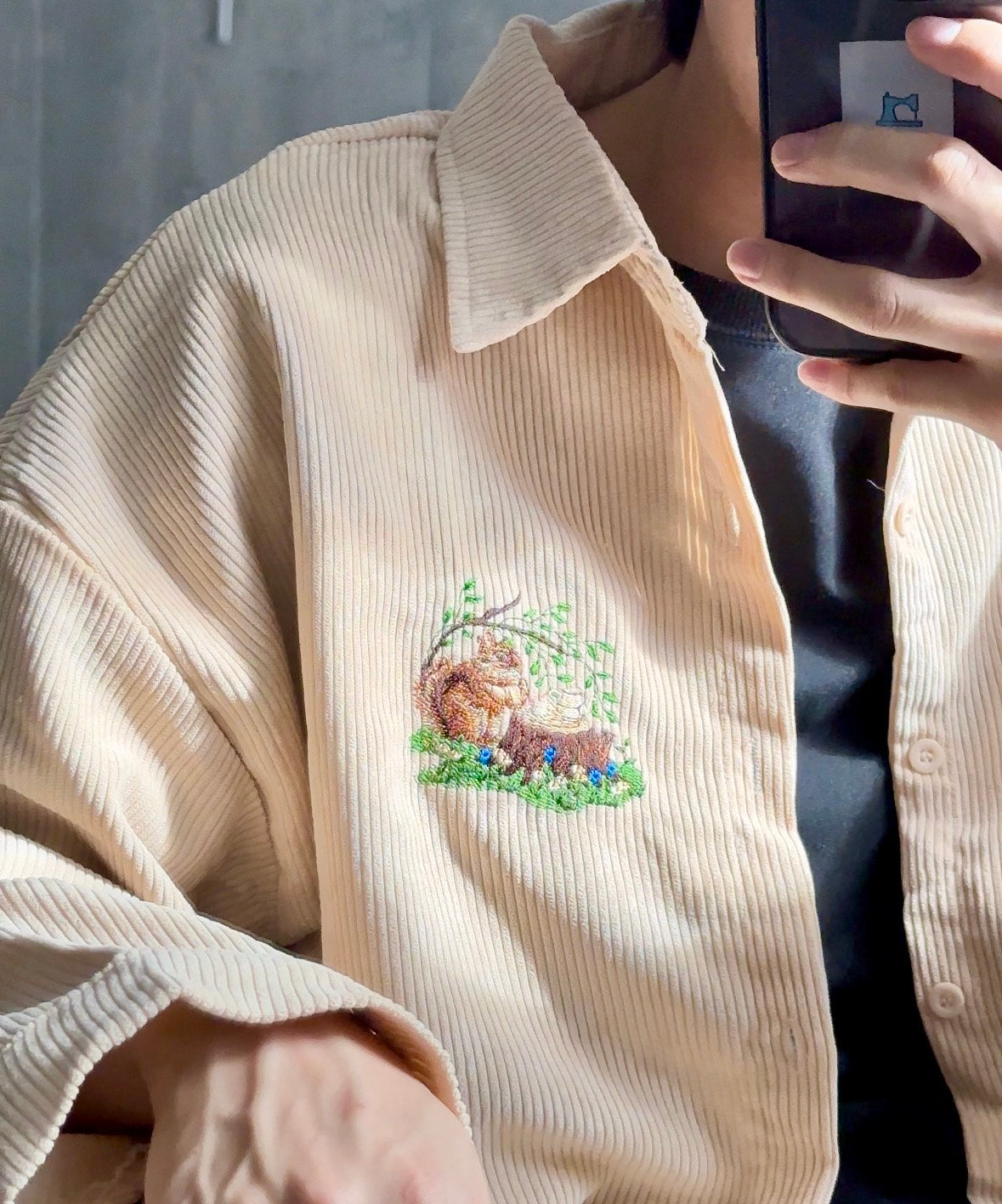 リスのティータイム