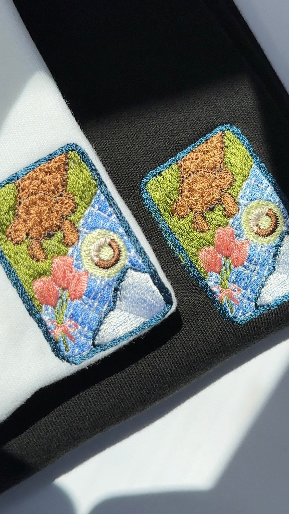 ドーナッツを狙うわんこ（スウェット）